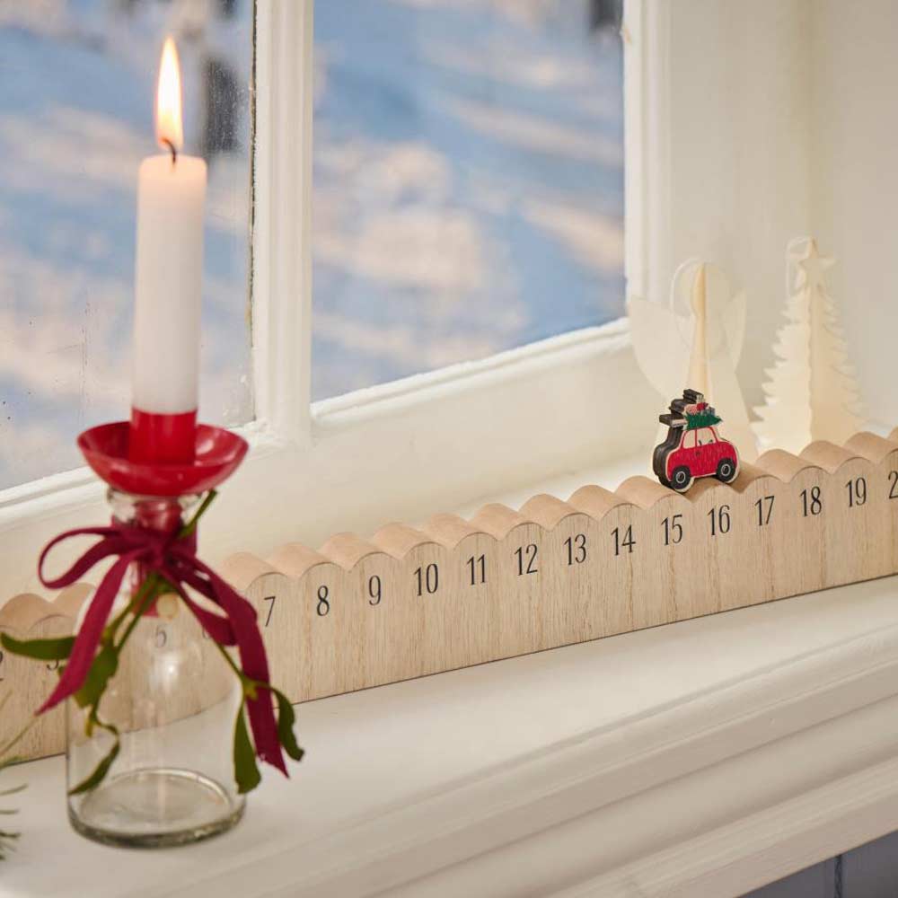 Lebkuchenmann auf Adventskalender aus Holz