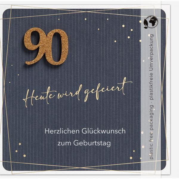 90. Geburtstag Karte