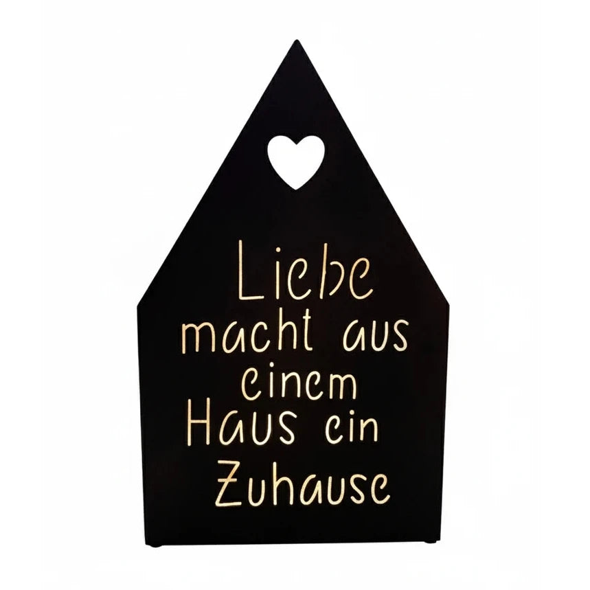 Alsaba Home - Lichthaus Liebe macht ein Zuhause für Kerzen aus Metall