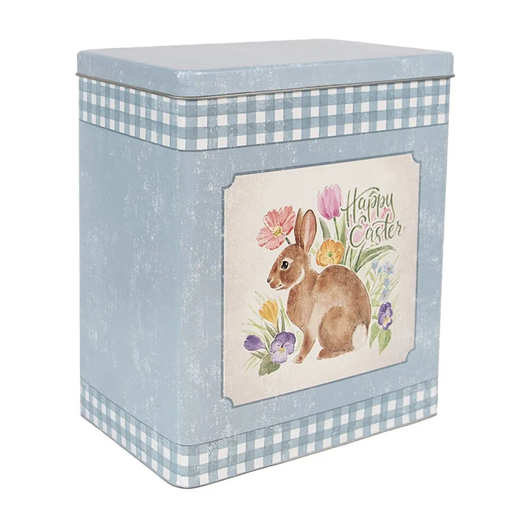 Clayre & Eef - Aufbewahrungsbox aus Blech mit Hasen-Motiv 2er Set