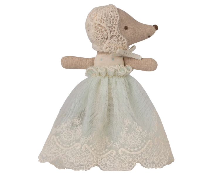 Maileg - Baby Maus im Kleid Mint