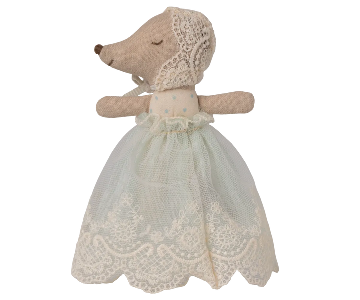 Maileg - Baby Maus im Kleid Mint