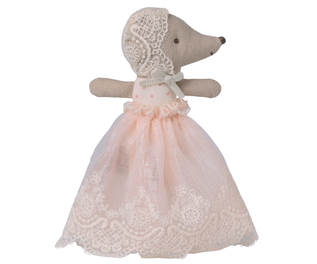 Maileg - Baby Maus im Kleid Puder