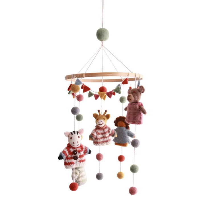 Gry & Sif - Mobile Filz - Tiere mit Kleidung