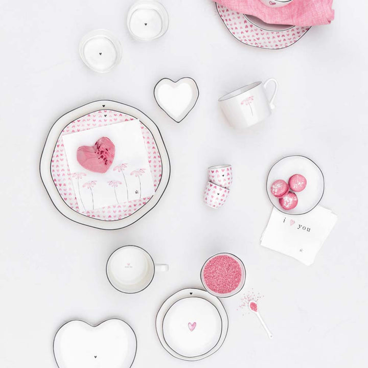 Bastion Collections - Eierbecher Herzen Rosa Allover