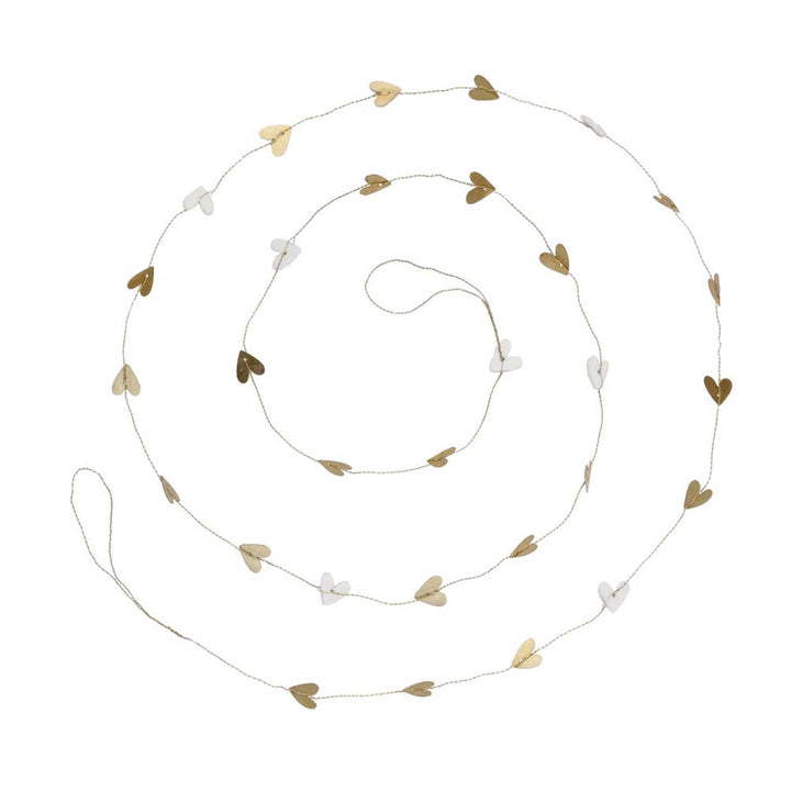 Bastion Collections - Girlande Herzen Weiß & Gold