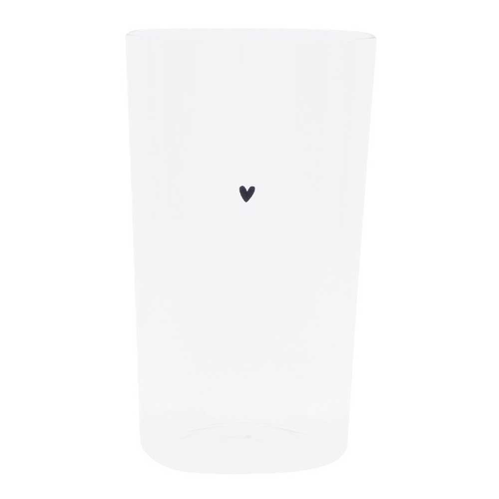 Bastion Collections - Latte Cup Glas Herz Schwarz