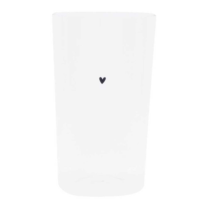 Bastion Collections - Latte Cup Glas Herz Schwarz