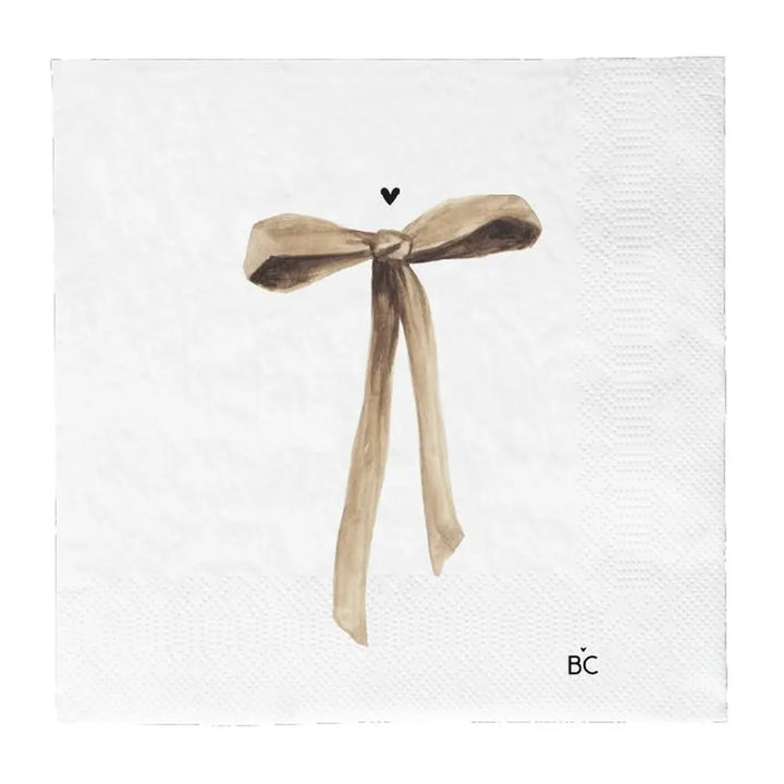 Bastion Collections - Papierserviette Schleife in Karamell (20 Stück)