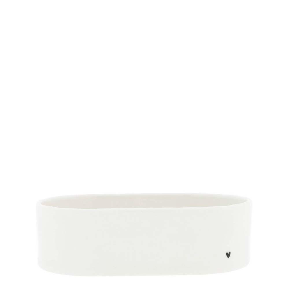 Bastion Collections - Utensilienschale Oval Herz Schwarz