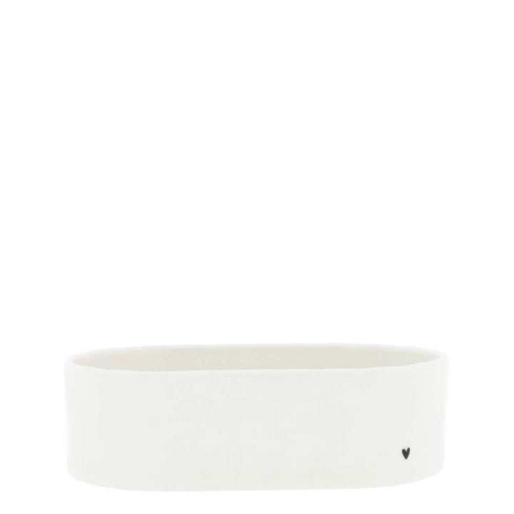 Bastion Collections - Utensilienschale Oval Herz Schwarz