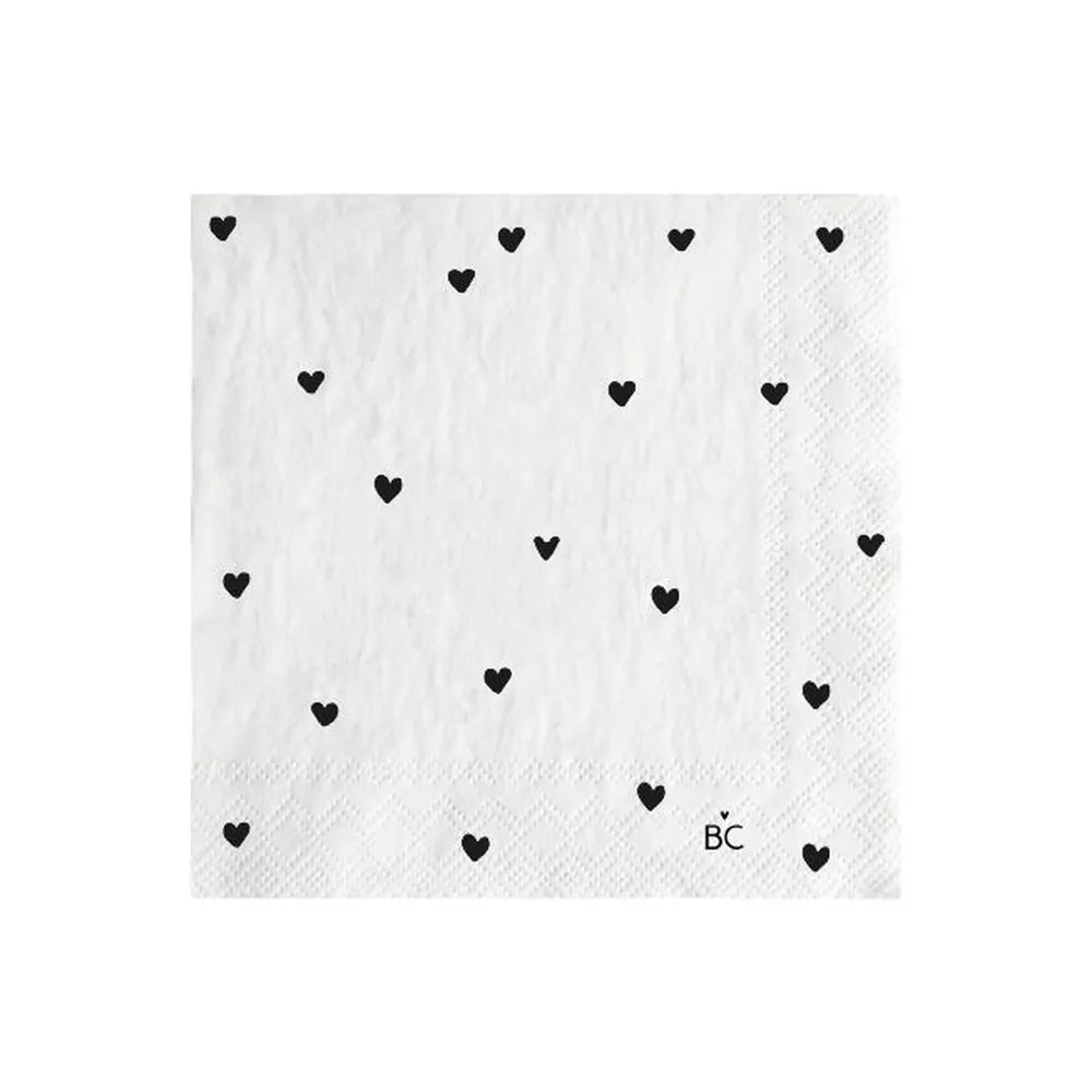 Bastion Collections - Serviette Herzen All-over Sm (20 Stück)