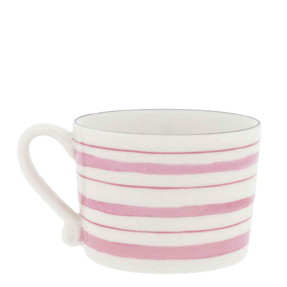 Bastion Collections - Tasse Aquarell Streifen Rosa