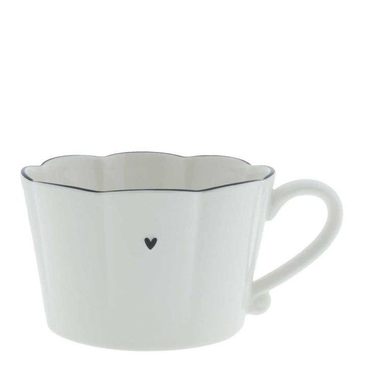 Bastion Collections - Tasse Herz schwarzer Rand Ruffle