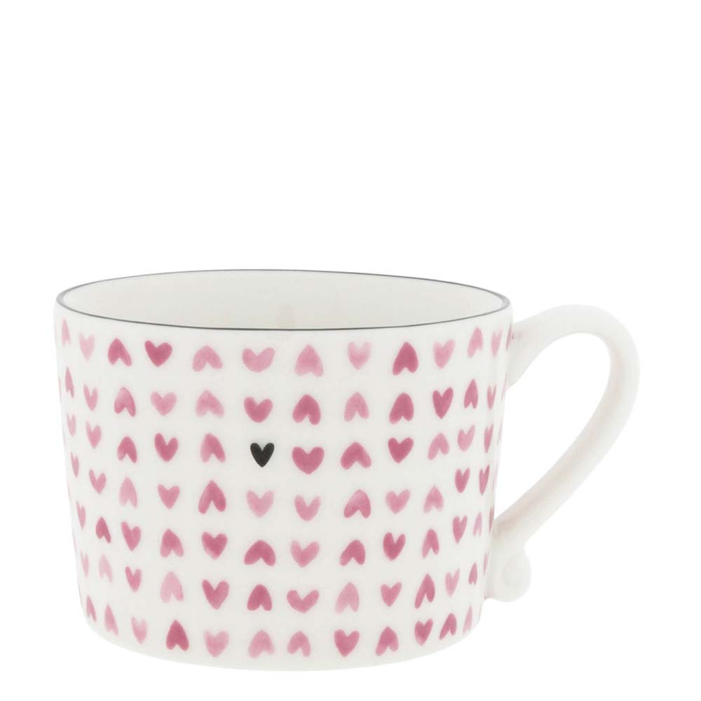 Bastion Collections - Tasse Herzen Rosa Allover
