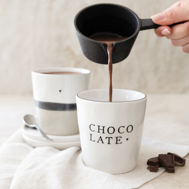 Bastion Collections – Becher XL Weiß – Naturform – „Chocolate“