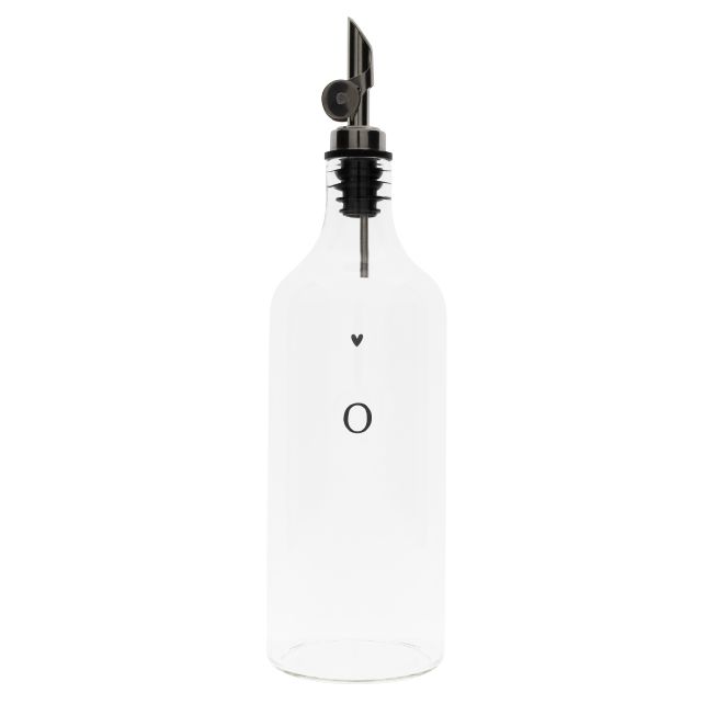 Bastion Collections – Ölflasche aus Glas – mit schwarzem Herz