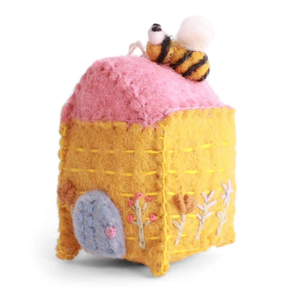 Gry & Sif - Bienenstock Anhänger Filz mit Stickerei