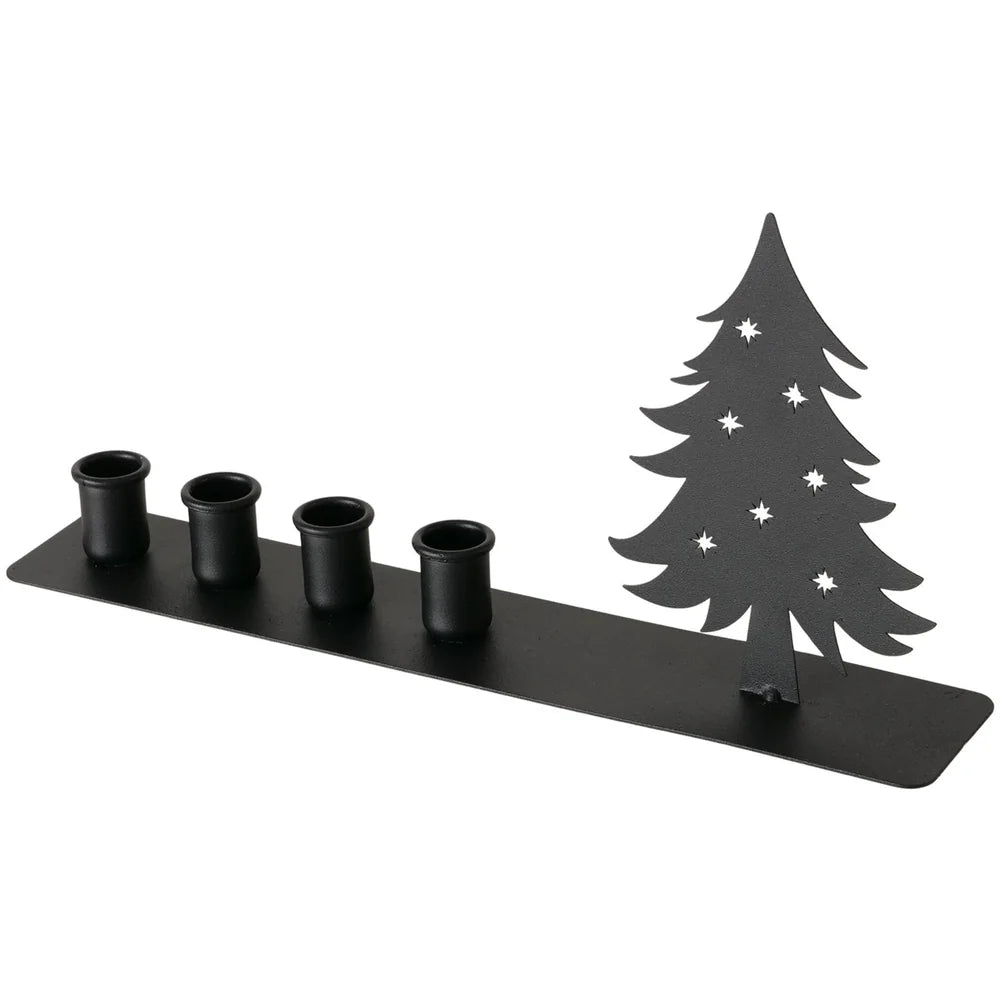 Boltze - Adventskerzenhalter Metall für Stabkerenz schwarz