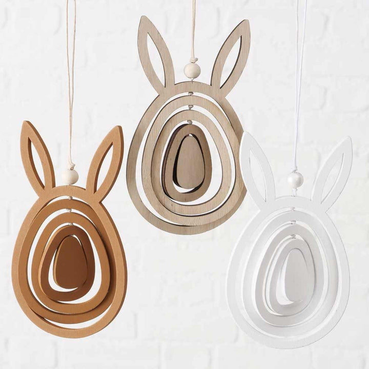 Boltze - Dekoanhänger Holz Osterhase zum Aufhängen
