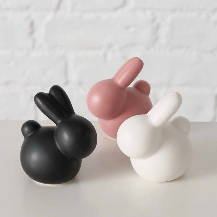 Boltze - Dekohase Hopsy Hasenfigur Keramik Glatt