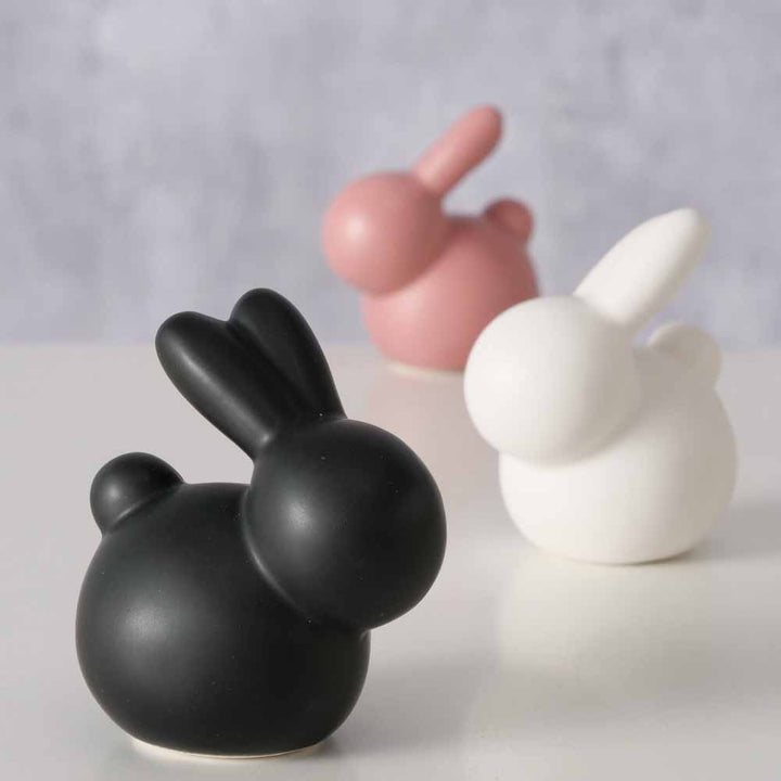 Boltze - Dekohase Hopsy Hasenfigur Keramik Glatt