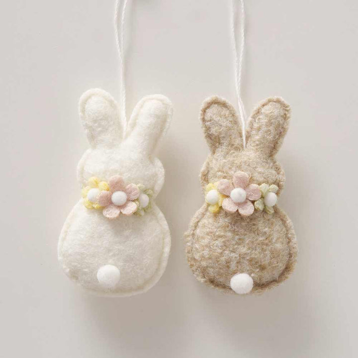 Boltze - Filz Hase Anhänger „Amaris“ – Osterdeko im Natur-Look