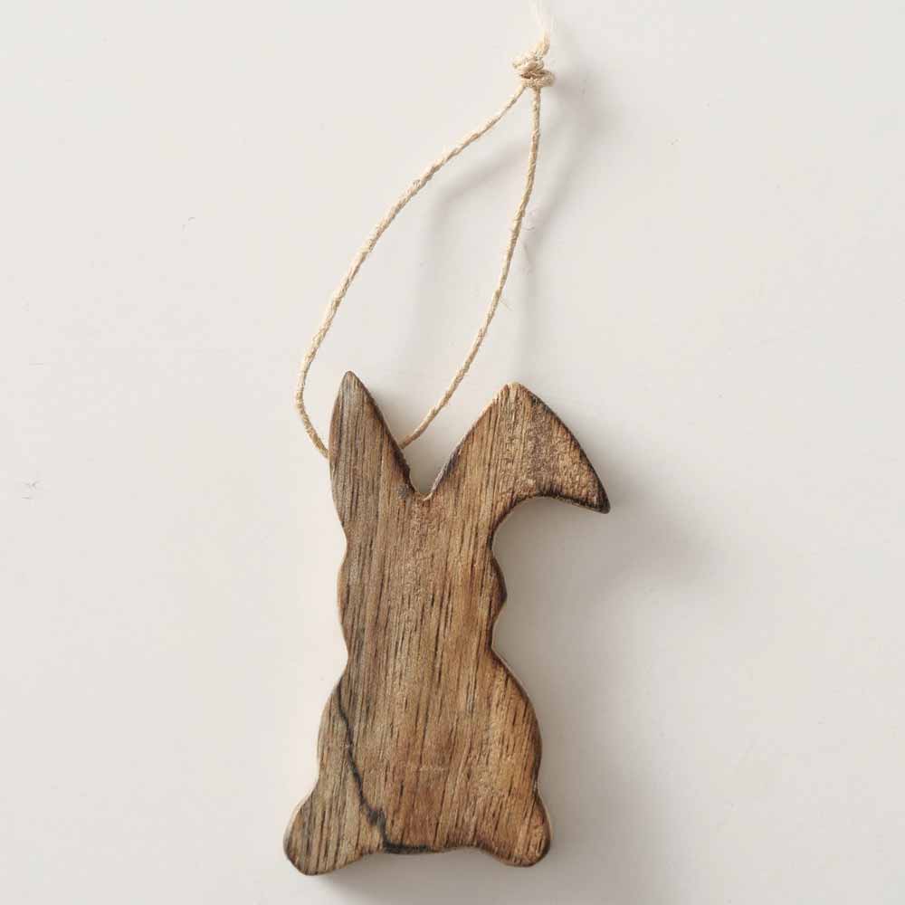 Boltze - Holz-Hängefigur Hase Merel mit Punkten Deko