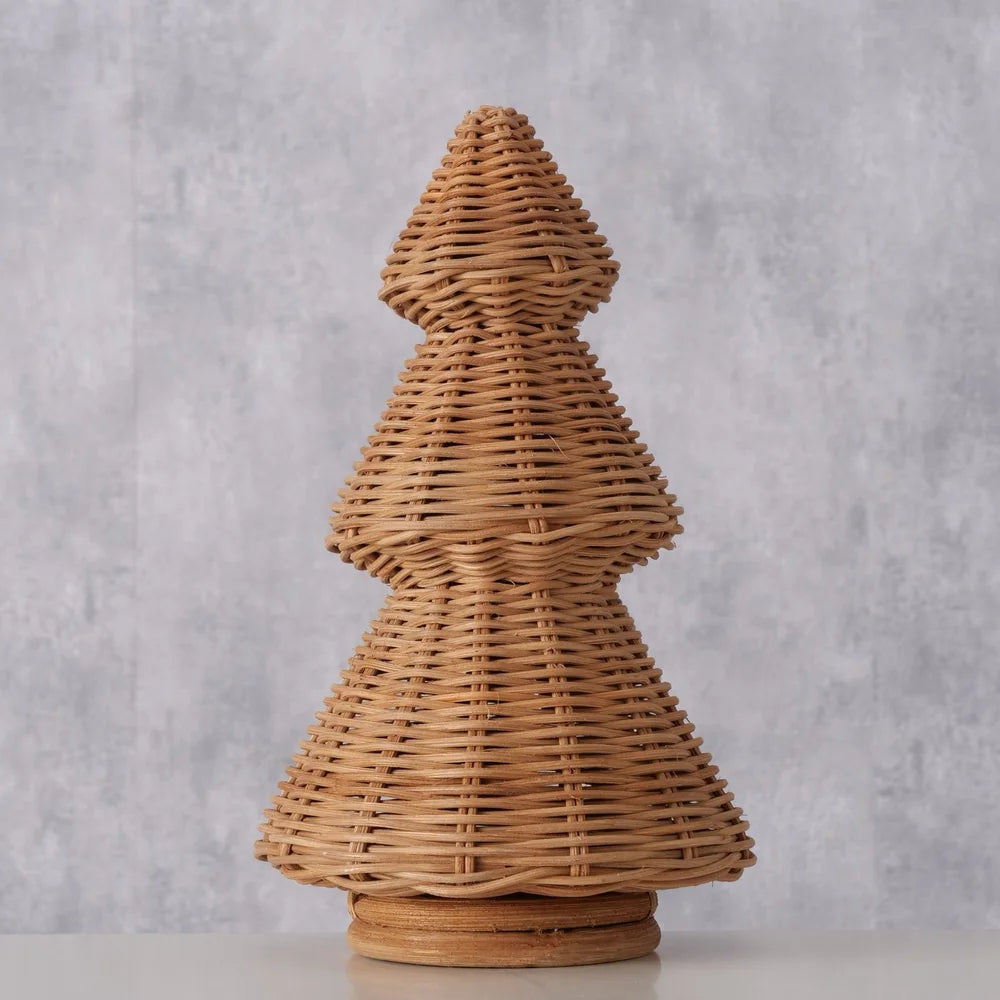 Boltze - Natürlicher Rattan‑Baum Tannenform 29 cm
