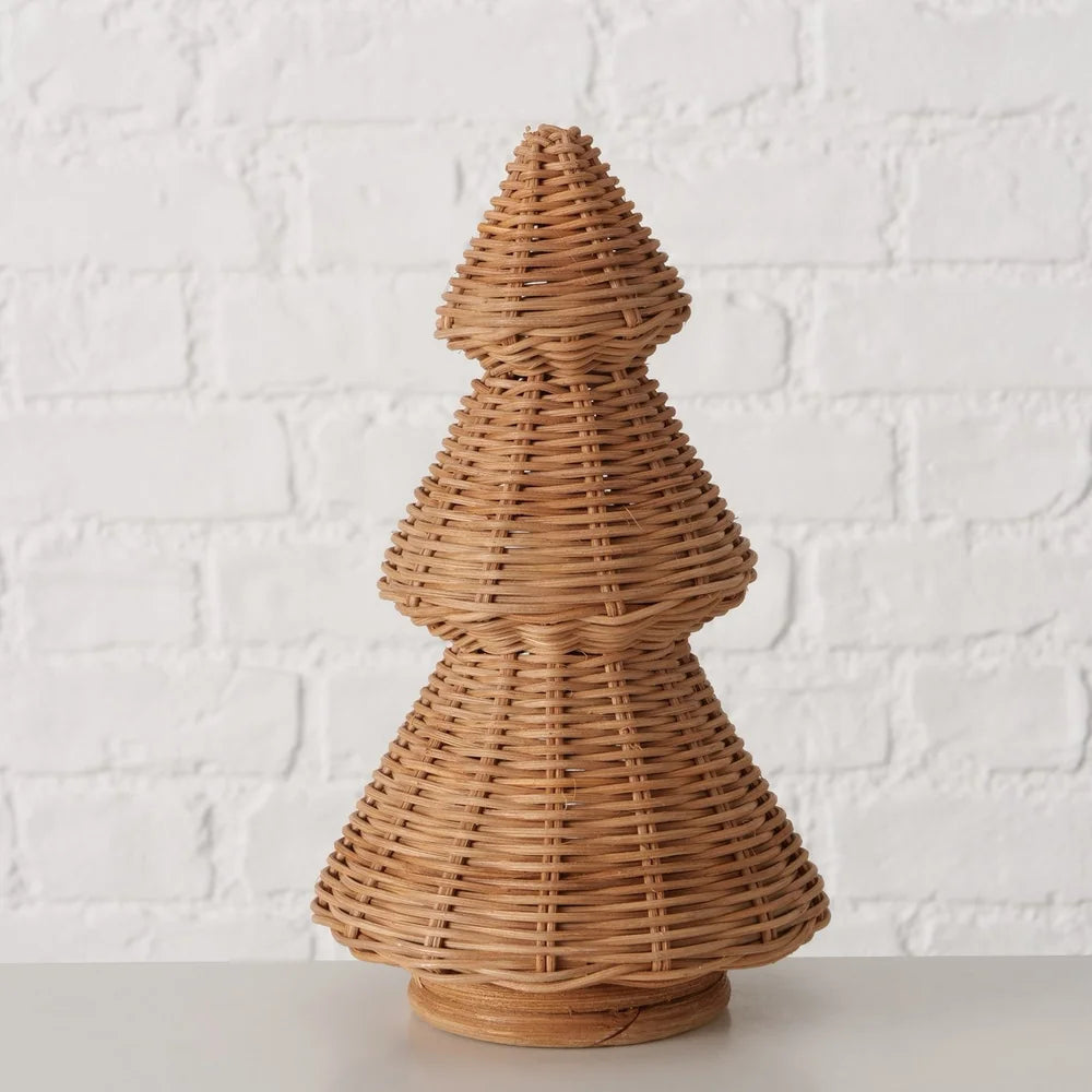 Boltze - Natürlicher Rattan‑Baum Tannenform 29 cm
