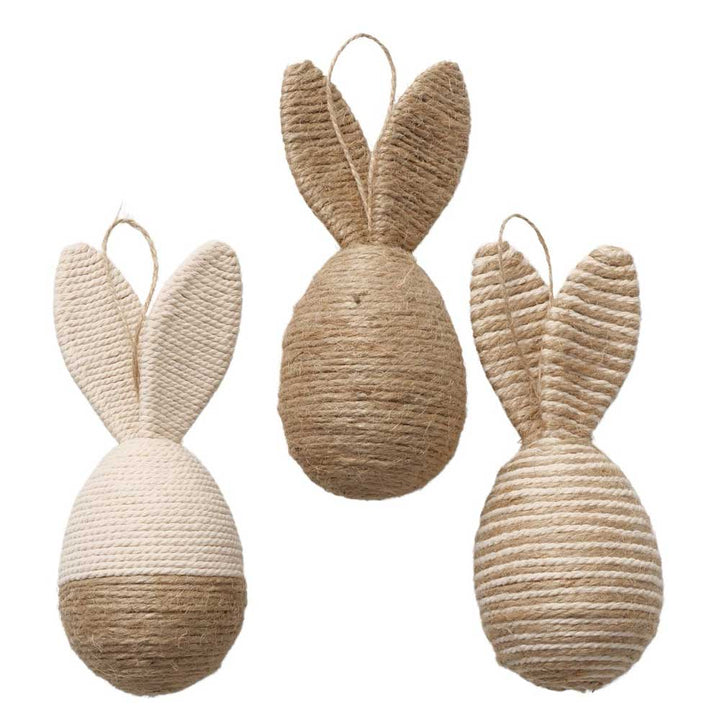 Boltze - Oster Dekoanhänger „Nalio“ aus Jute & Baumwolle