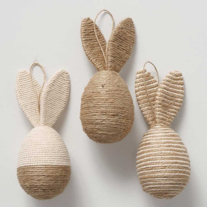 Boltze - Oster Dekoanhänger „Nalio“ aus Jute & Baumwolle