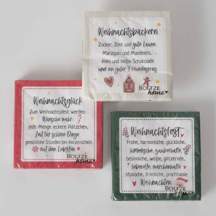 Boltze - Servietten Weihnachtsspruch Nollaig 20 Stück