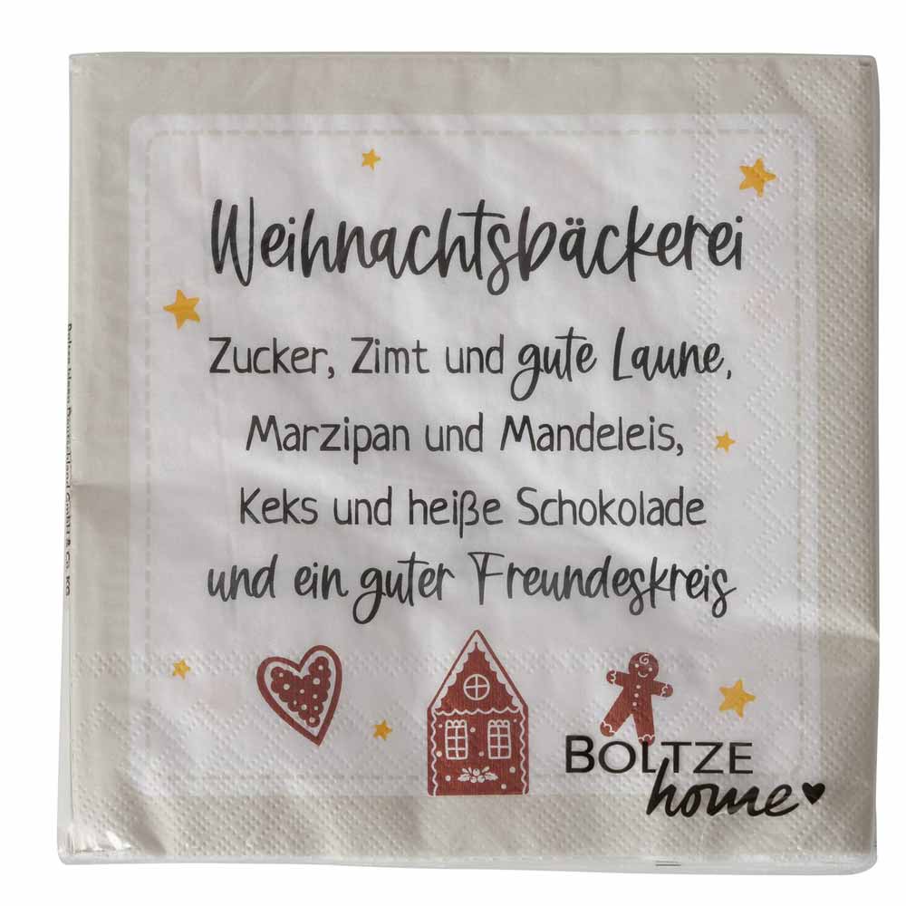 Boltze - Servietten Weihnachtsspruch Nollaig 20 Stück