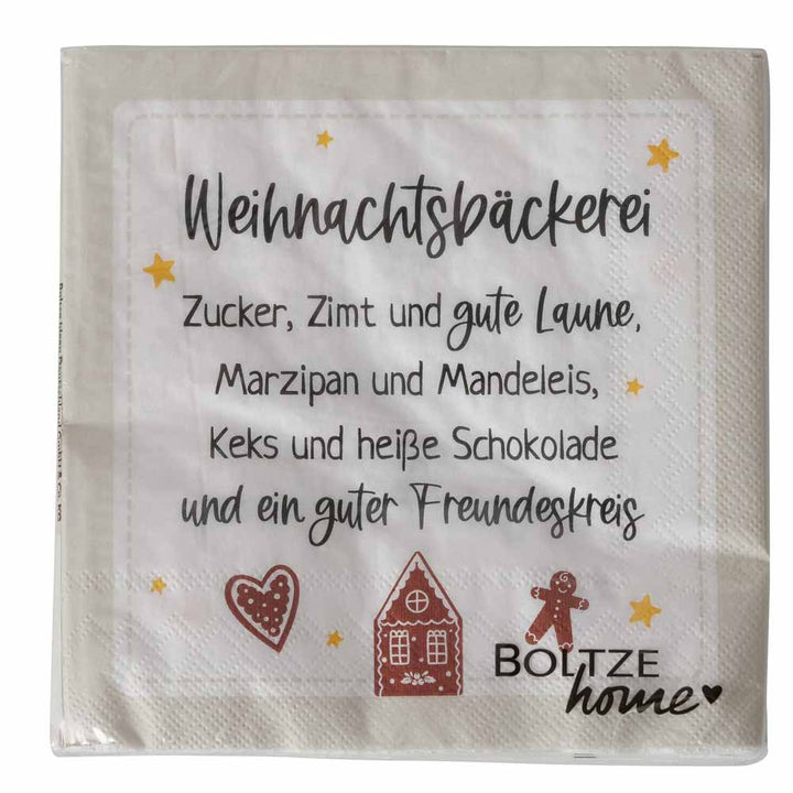 Boltze - Servietten Weihnachtsspruch Nollaig 20 Stück