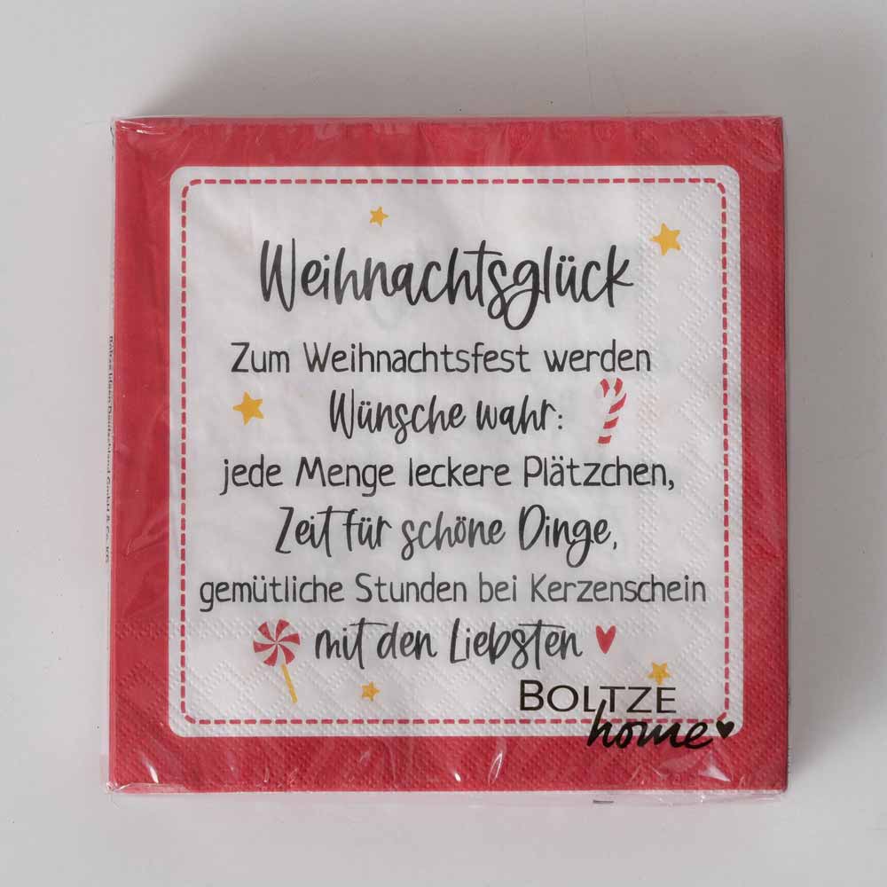 Boltze - Servietten Weihnachtsspruch Nollaig 20 Stück