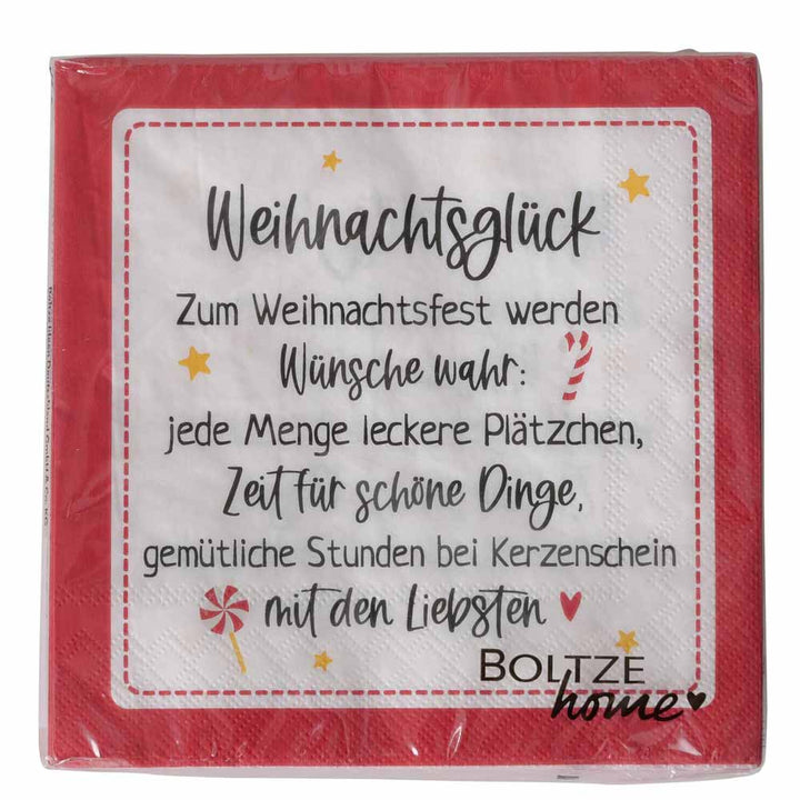 Boltze - Servietten Weihnachtsspruch Nollaig 20 Stück