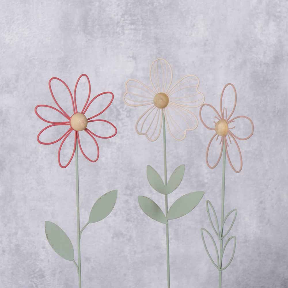 Boltze - Topfstecker Blume Metall 42 cm