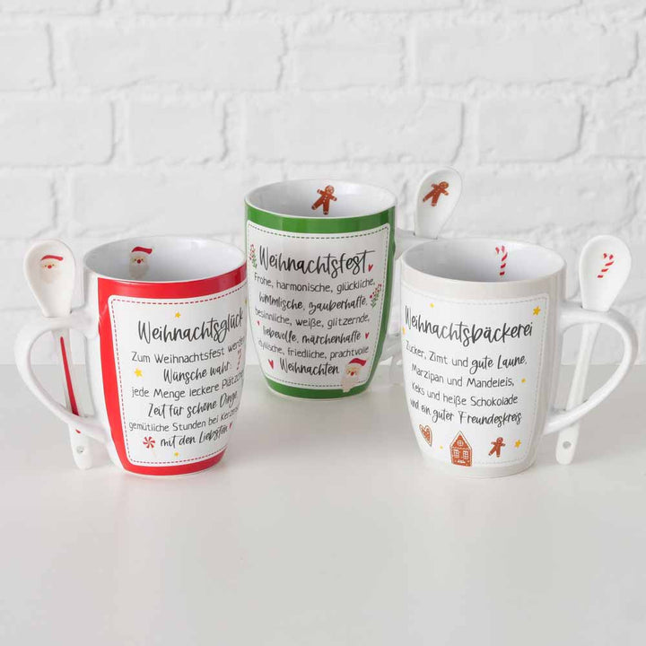 Boltze - Weihnachtstasse mit Spruch und Löffel Nollaig