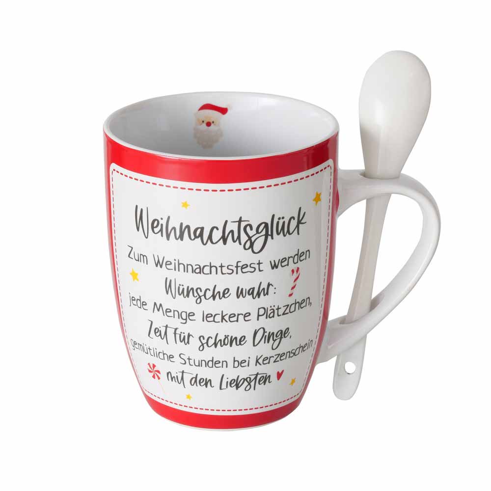 Boltze - Weihnachtstasse mit Spruch und Löffel Nollaig