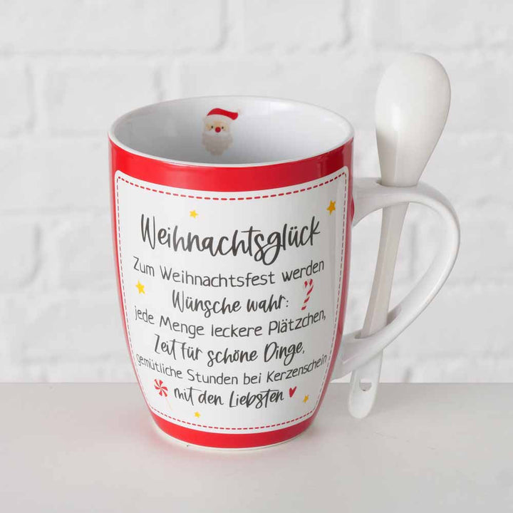 Boltze - Weihnachtstasse mit Spruch und Löffel Nollaig