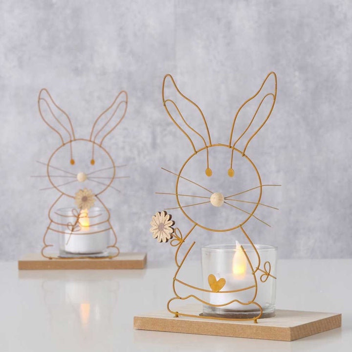 Boltze - Windlicht Binky Hasen Teelichthalter