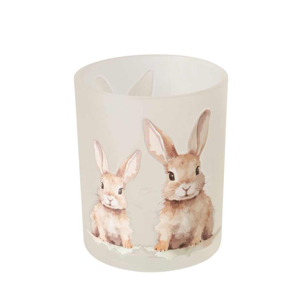 Boltze - Windlicht Hansi mit Hasenmotiv 2er-Set