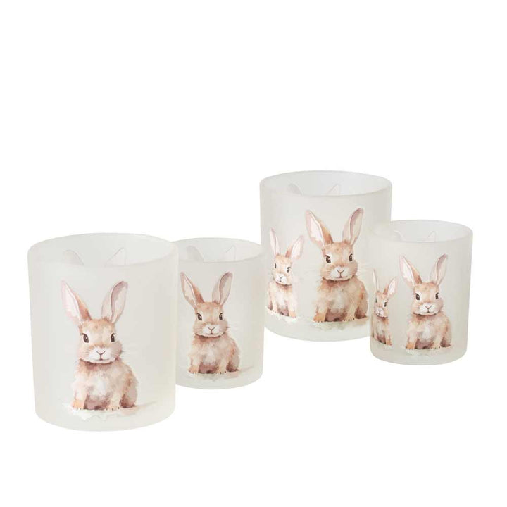 Boltze - Windlicht Hansi mit Hasenmotiv 2er-Set