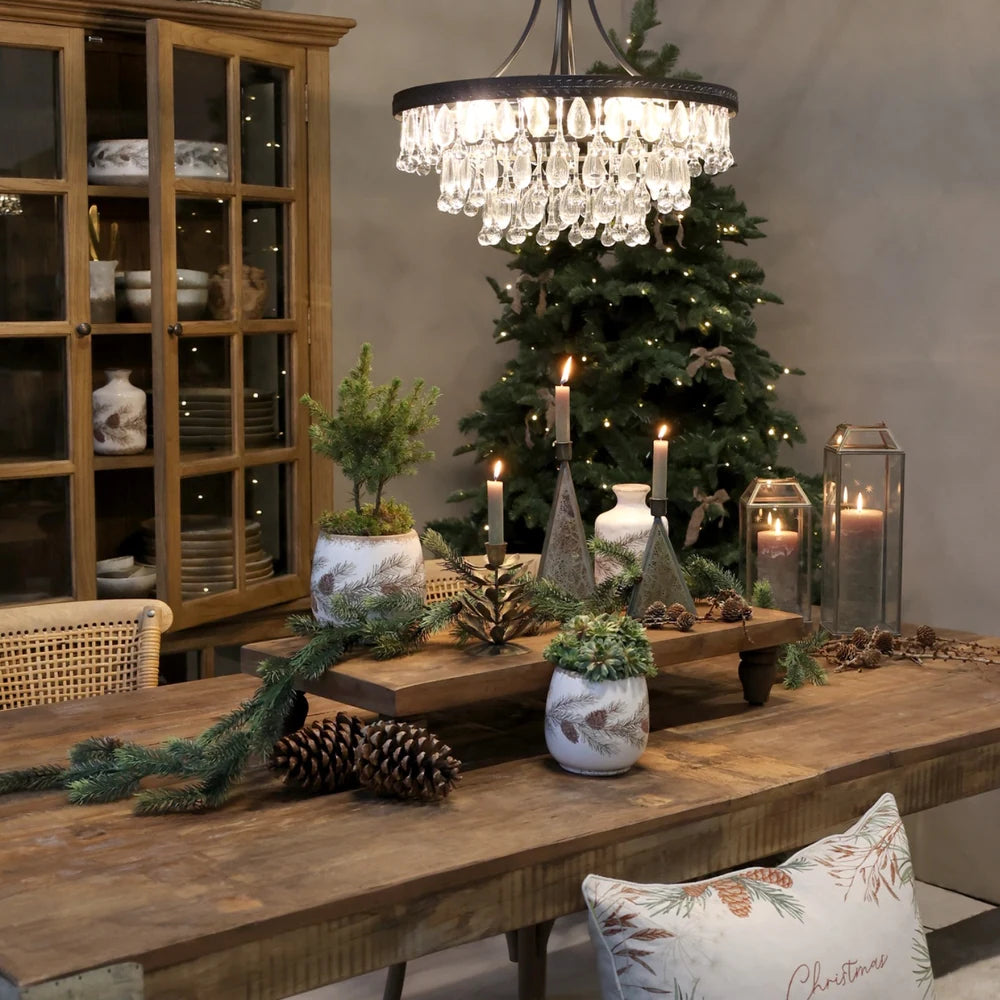Chic Antique - Fleur Ranke mit Zapfen grün