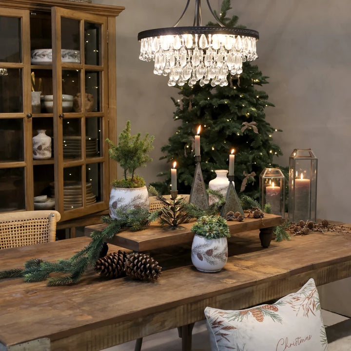 Chic Antique - Fleur Ranke mit Zapfen grün