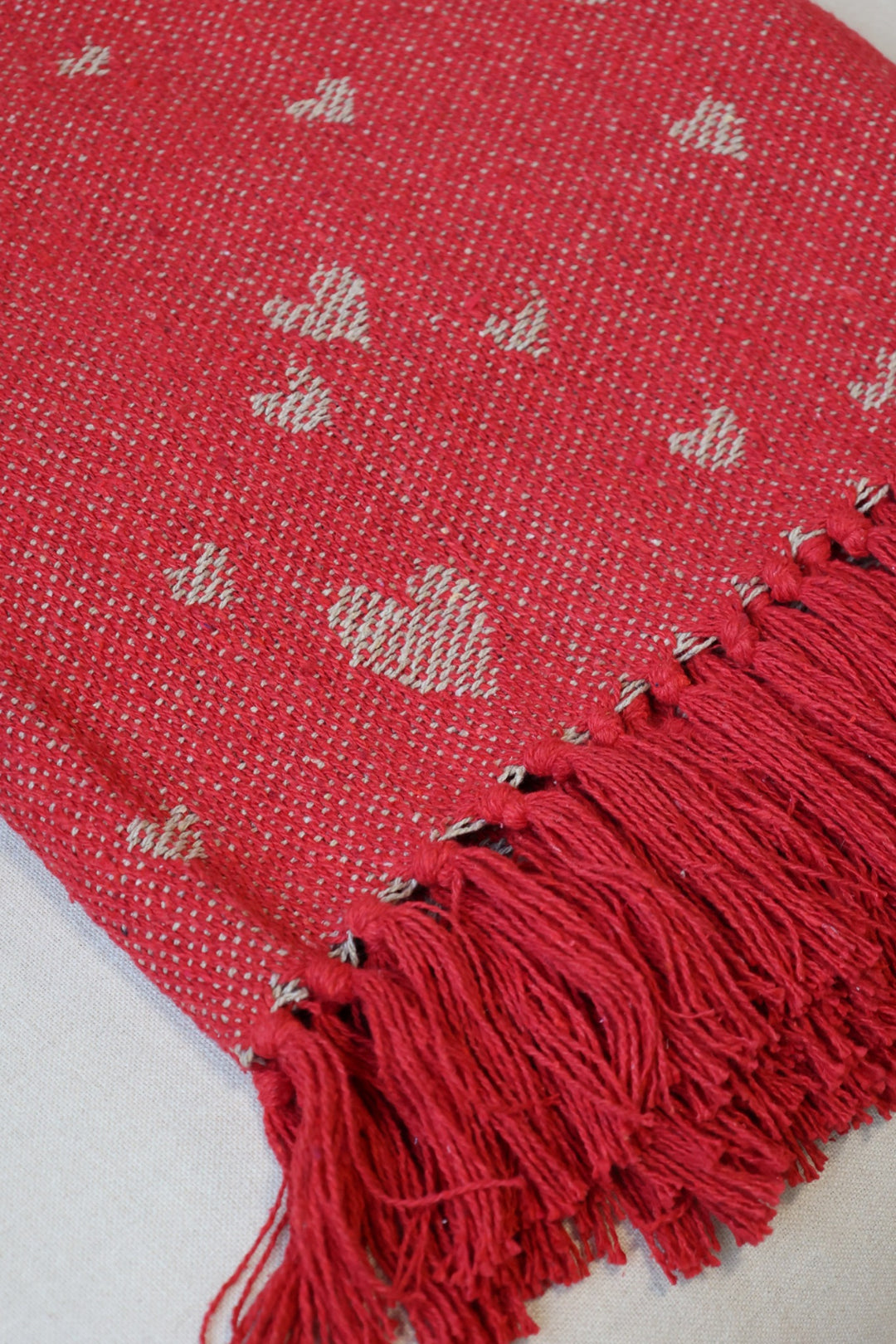 Chic Antique - Plaid Aix mit Herzen 150 x 130 cm cherry