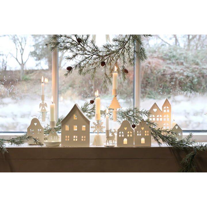 Chic Antique - Lichthäuser 2er-Set creme