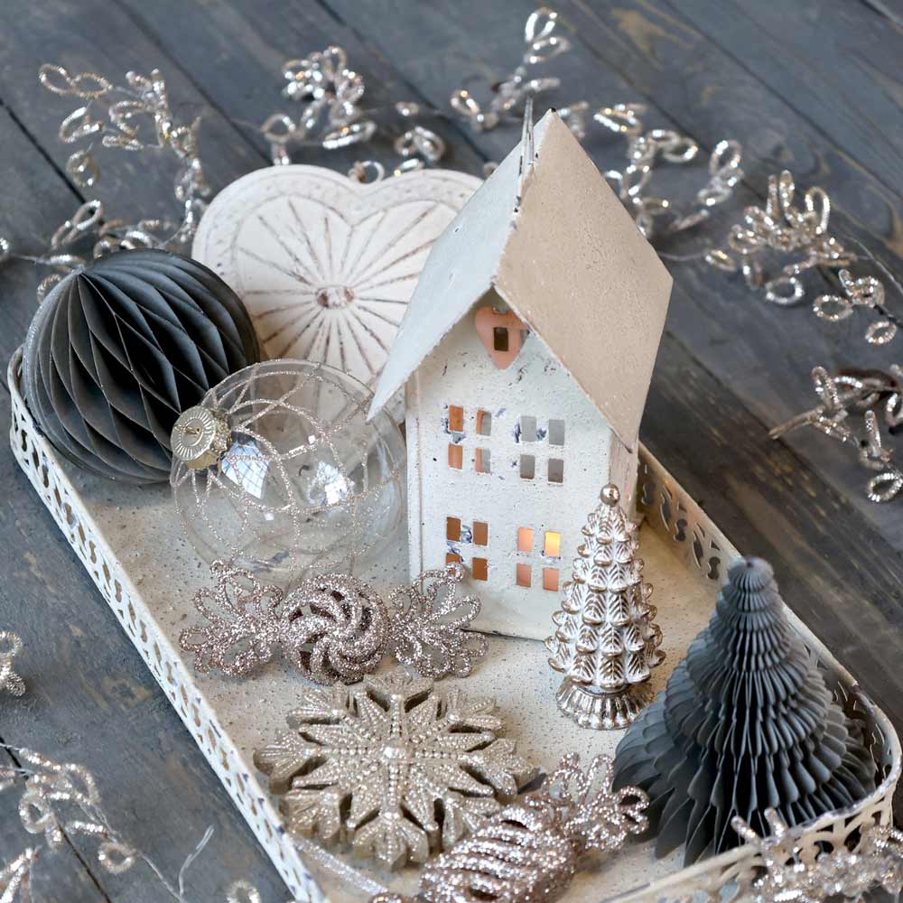 Chic Antique - Metallhaus Lichthaus Teelichthalter