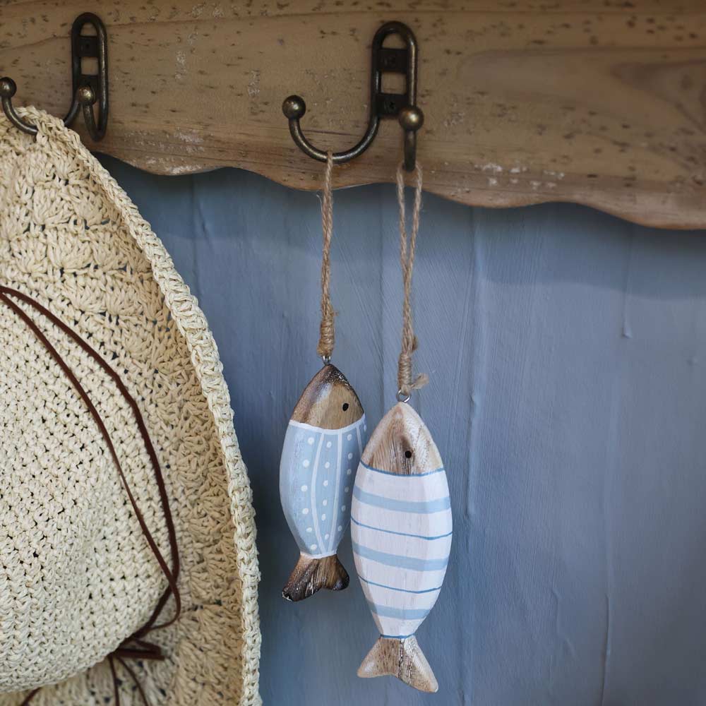 Chic Antique – Fisch zum Aufhängen ocean 2er-Set